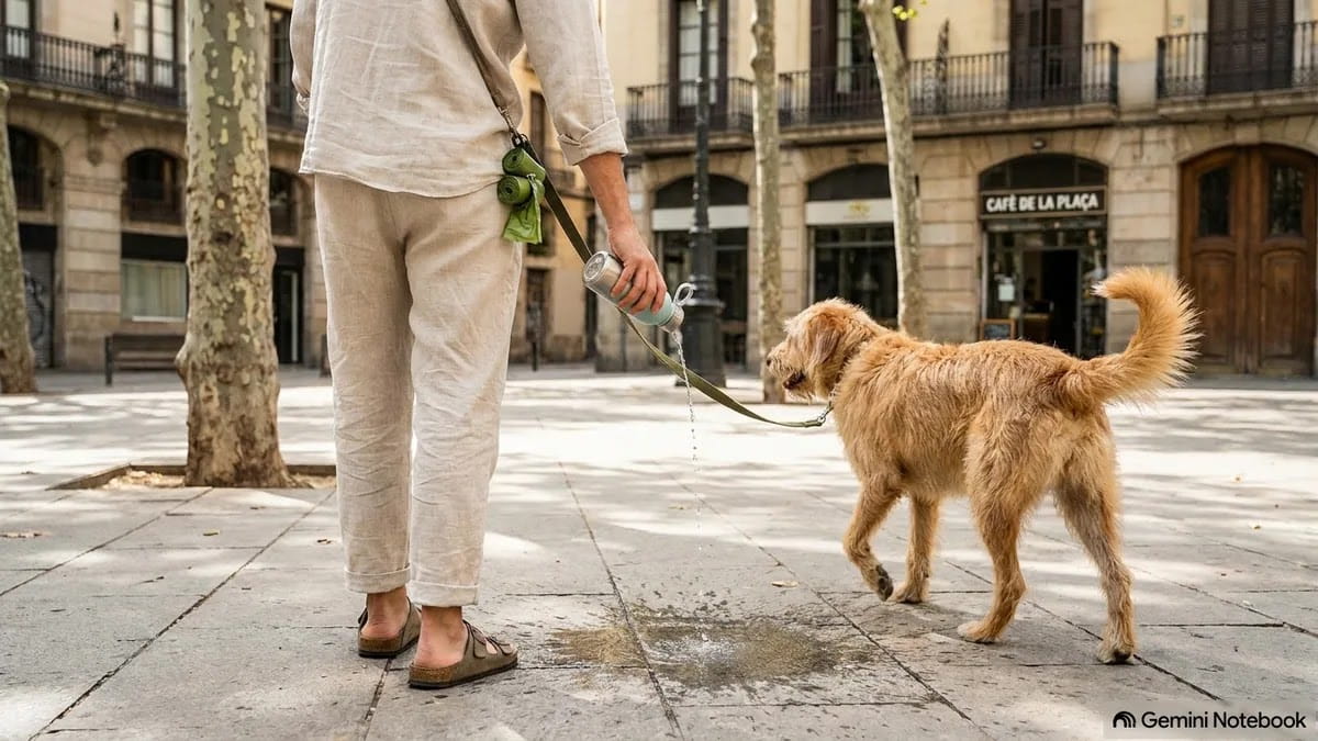 Normativa de civismo de mascotas en Cataluña, limpieza de orines con botella y control de ruidos